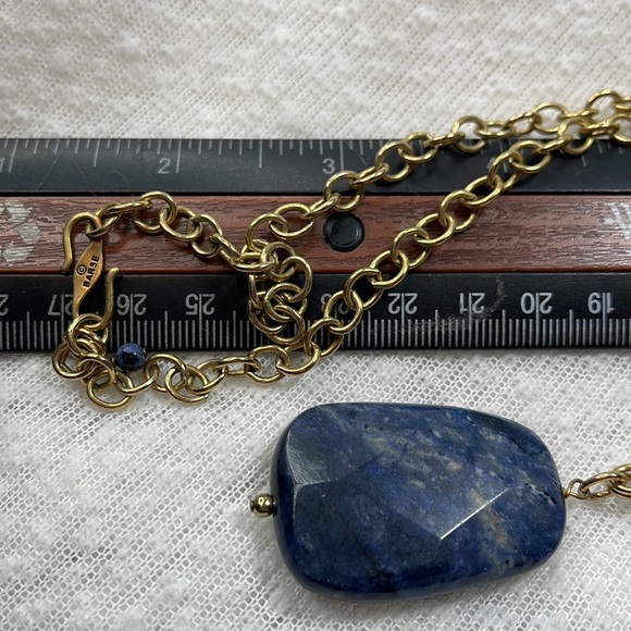 Barse Studio Thailand necklace pendant Dumortierite gold - Picture 8 of 8